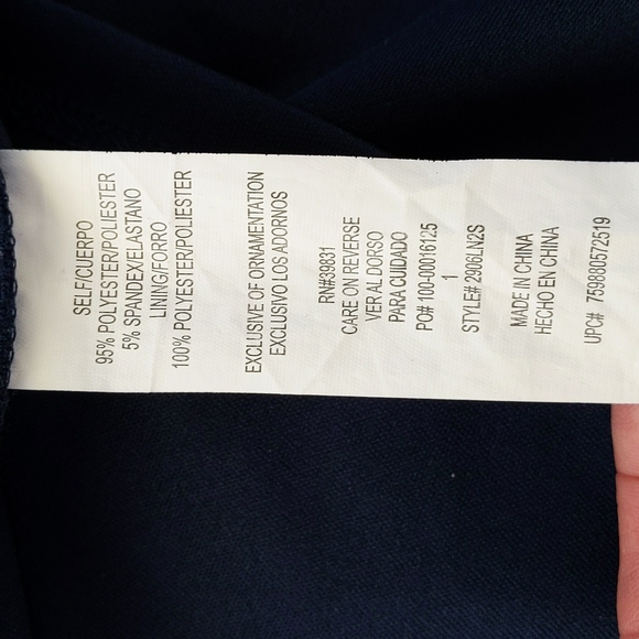 My Michelle Ruched Slit Maxi Skirt Junior 1 Navy - Picture 12 of 16